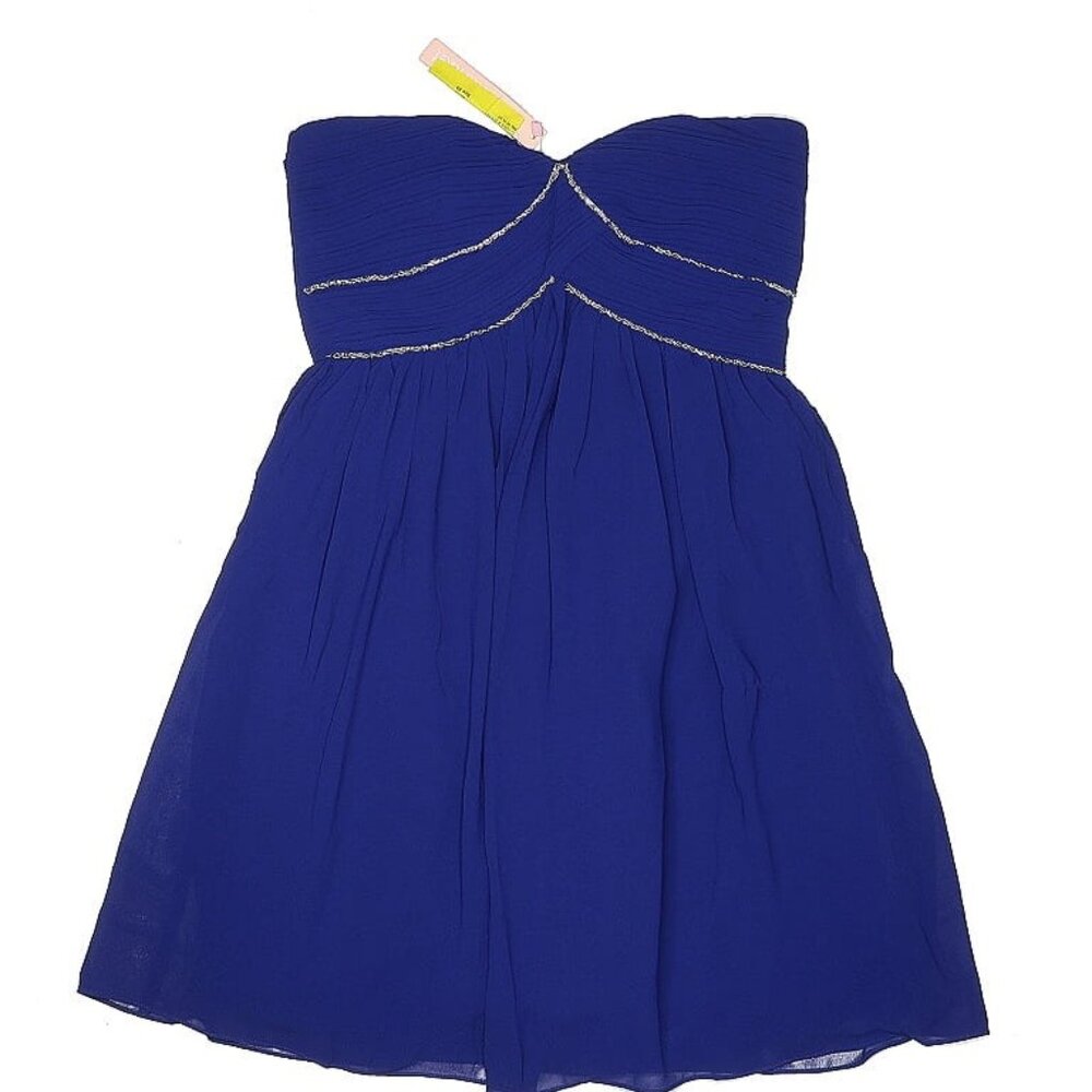 💙 Minuet Petite Strapless Cocktail Dress